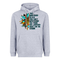 Heather Grey sunflower they whispered to her Heavyweight Hoodie - AdoDesignShop