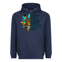 Navy sunflower they whispered to her Heavyweight Hoodie - AdoDesignShop