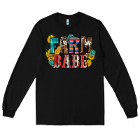 Black farm babe Long Sleeve Tee - Zillion Design Studio