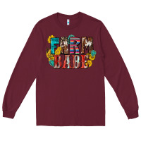 Burgundy farm babe Long Sleeve Tee - Zillion Design Studio