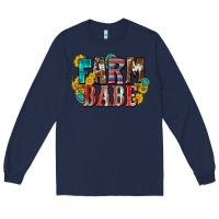 Navy farm babe Long Sleeve Tee - Zillion Design Studio