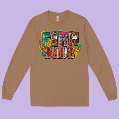 Farm Babe Long Sleeve Tee Designed By Zillion Design Studio