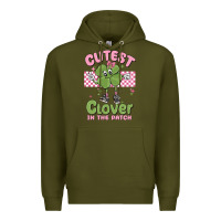 Army Green cutest clover in the patch Premium Hoodie - MaliasSmallBusiness