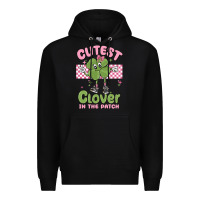 Black cutest clover in the patch Premium Hoodie - MaliasSmallBusiness