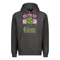 Charcoal Heather cutest clover in the patch Premium Hoodie - MaliasSmallBusiness