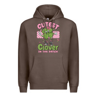 Coffee cutest clover in the patch Premium Hoodie - MaliasSmallBusiness