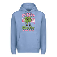 Colony Blue cutest clover in the patch Premium Hoodie - MaliasSmallBusiness