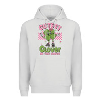 Dove Grey cutest clover in the patch Premium Hoodie - MaliasSmallBusiness