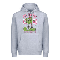 Heather Grey cutest clover in the patch Premium Hoodie - MaliasSmallBusiness