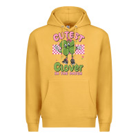 Mustard cutest clover in the patch Premium Hoodie - MaliasSmallBusiness