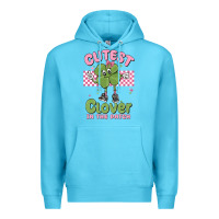 Ocean Blue cutest clover in the patch Premium Hoodie - MaliasSmallBusiness