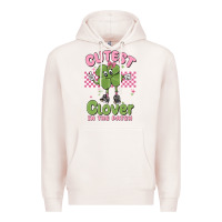 Pale Pink cutest clover in the patch Premium Hoodie - MaliasSmallBusiness