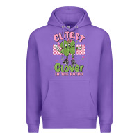 Purple cutest clover in the patch Premium Hoodie - MaliasSmallBusiness