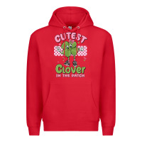 Red cutest clover in the patch Premium Hoodie - MaliasSmallBusiness