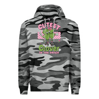 Slate Camo cutest clover in the patch Premium Hoodie - MaliasSmallBusiness