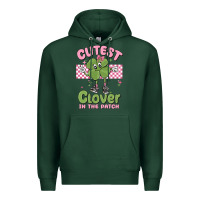 Sports Green cutest clover in the patch Premium Hoodie - MaliasSmallBusiness