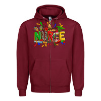 Burgundy cinco de mayo nurse Zipper Hoodie - Zillion Design Studio