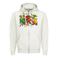 Oatmeal Heather cinco de mayo nurse Zipper Hoodie - Zillion Design Studio
