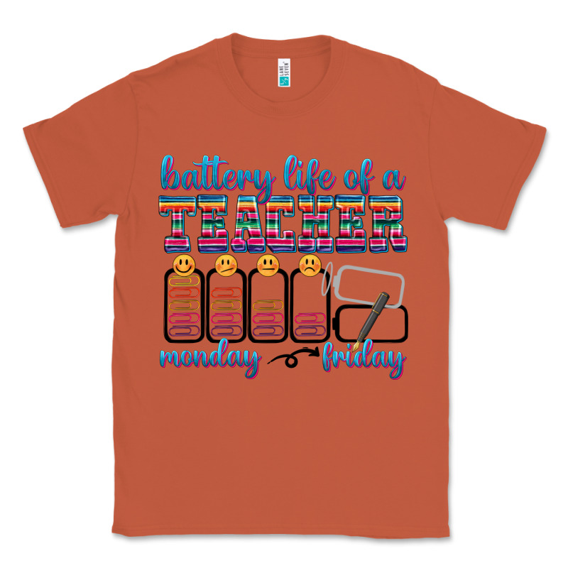 Battery Life Of A Teacher Classic Tee by texasbilliewilder | Teevron