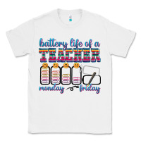 White battery life of a teacher Classic Tee - texasbilliewilder