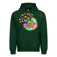 Forest Green sunflower love hugs Urban Hoodie - MaliasSmallBusiness
