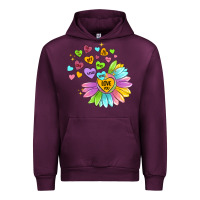 Mauve Wine sunflower love hugs Urban Hoodie - MaliasSmallBusiness