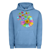 Pigment Pebble Blue sunflower love hugs Urban Hoodie - MaliasSmallBusiness