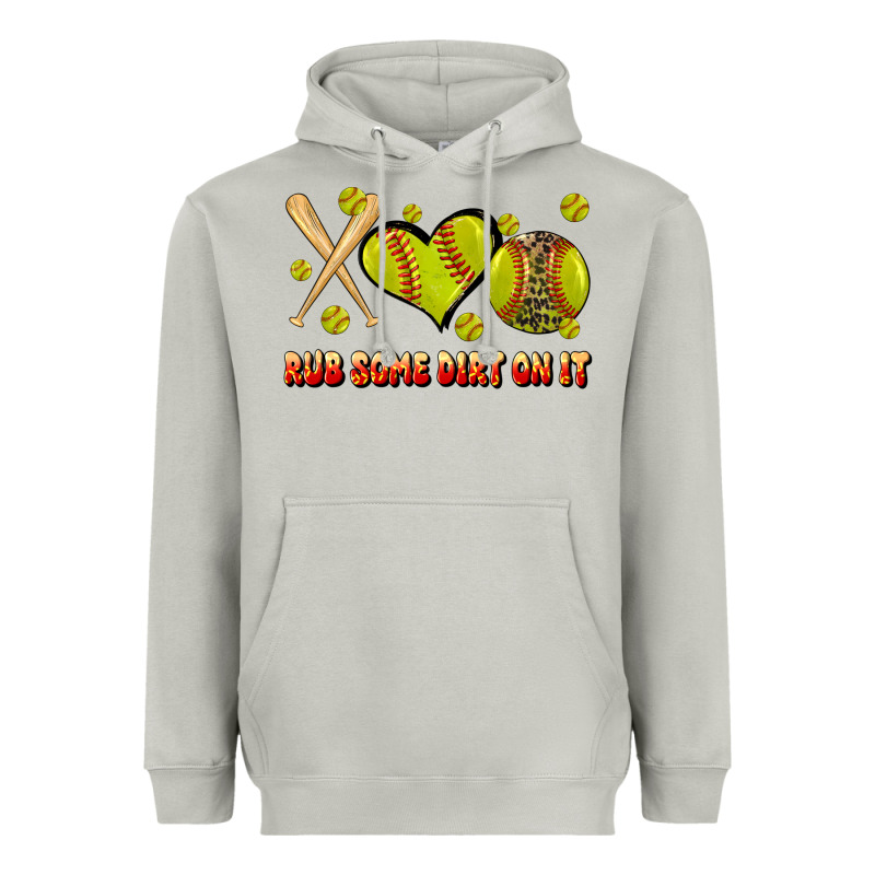 Rub Some Dirt On It Softball Heavyweight Hoodie by JahusDesignShop | Teevron