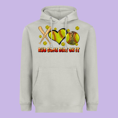 Rub Some Dirt On It Softball Heavyweight Hoodie Designed By Jahusdesignshop