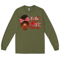 Army Green sorority colors red and white it's the self love f Long Sleeve Tee - texasbilliewilder