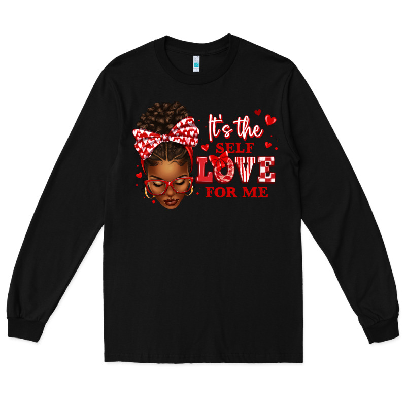 Sorority Colors Red And White It's The Self Love F Long Sleeve Tee by texasbilliewilder | Teevron