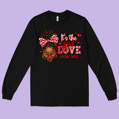 Long Sleeve Tee sorority colors red and white it's the self love f