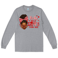 Heather Grey sorority colors red and white it's the self love f Long Sleeve Tee - texasbilliewilder