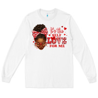 White sorority colors red and white it's the self love f Long Sleeve Tee - texasbilliewilder