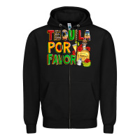 Black tequila por favor Zipper Hoodie - Zillion Design Studio