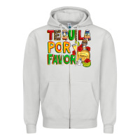 Dove Grey tequila por favor Zipper Hoodie - Zillion Design Studio