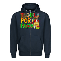 Navy tequila por favor Zipper Hoodie - Zillion Design Studio