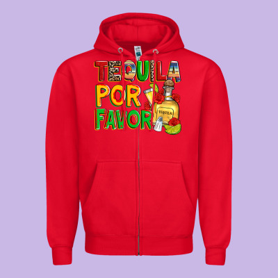 Tequila Por Favor Zipper Hoodie Designed By Zillion Design Studio