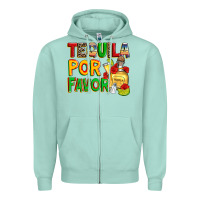 Seafoam tequila por favor Zipper Hoodie - Zillion Design Studio