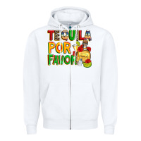 White tequila por favor Zipper Hoodie - Zillion Design Studio