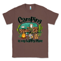 Chestnut camping is my happy place caravan and gnome Classic Tee - BarkalooDesign