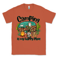 Copper camping is my happy place caravan and gnome Classic Tee - BarkalooDesign