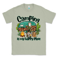 Matcha camping is my happy place caravan and gnome Classic Tee - BarkalooDesign