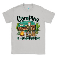 Moon Dust camping is my happy place caravan and gnome Classic Tee - BarkalooDesign