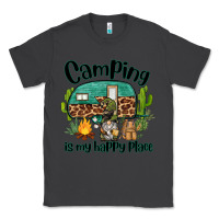 Smoke camping is my happy place caravan and gnome Classic Tee - BarkalooDesign