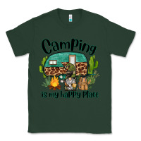 Sports Green camping is my happy place caravan and gnome Classic Tee - BarkalooDesign