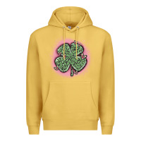 Antique Gold leopard shamrocks with hearts Premium Hoodie - MaliasSmallBusiness