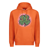 Carrot leopard shamrocks with hearts Premium Hoodie - MaliasSmallBusiness