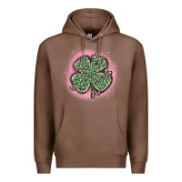 Chestnut leopard shamrocks with hearts Premium Hoodie - MaliasSmallBusiness