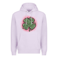 Lilac leopard shamrocks with hearts Premium Hoodie - MaliasSmallBusiness